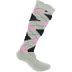 Equitheme Argyle Socks #colour_grey-pink
