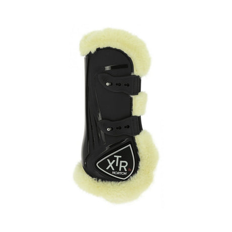 Norton XTR Button-Up Tendon Boots In Synthetic Sheepskin #colour_black