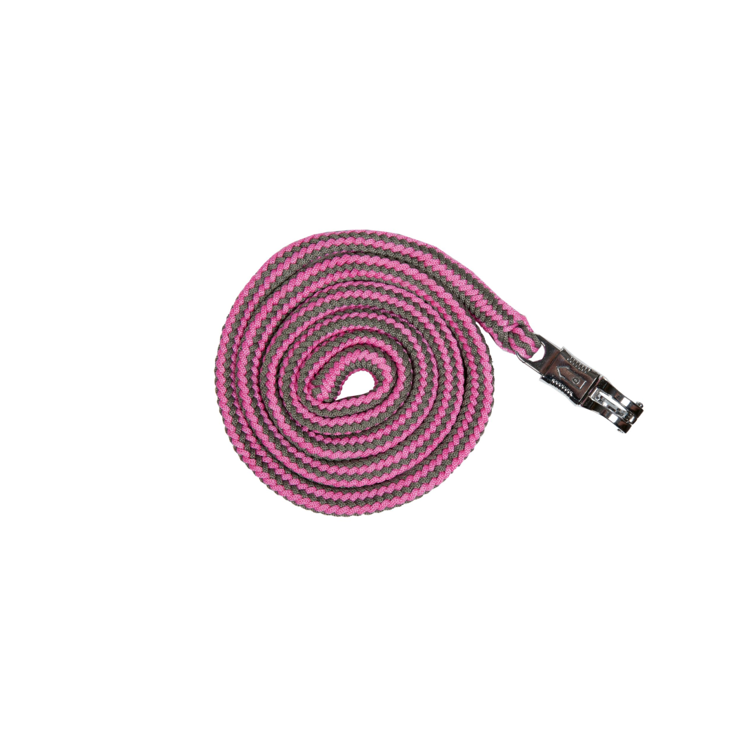 HKM Horse Spirit Lead Rope With Panic Hook #colour_pink-grey-green