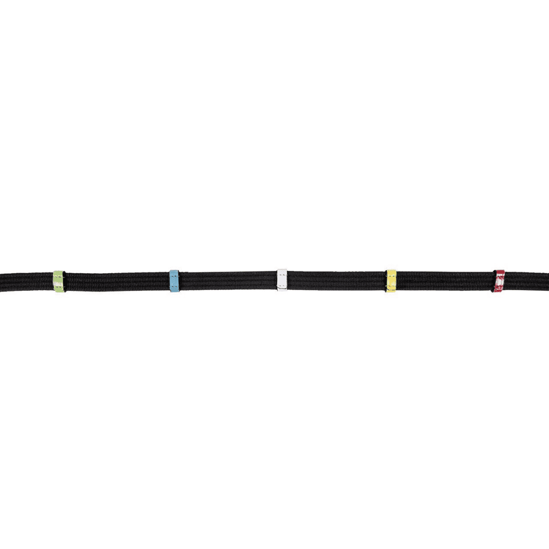 HKM Web Reins With Coloured Loops #colour_black