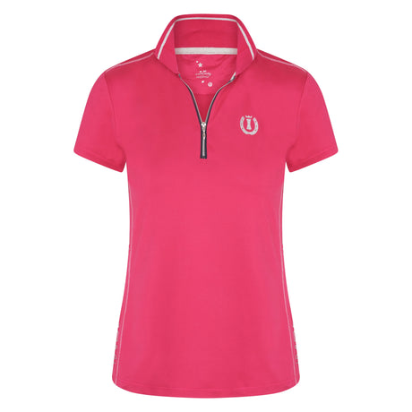 Imperial Riding Ruby Tech Polo Shirt #colour_bright-rose